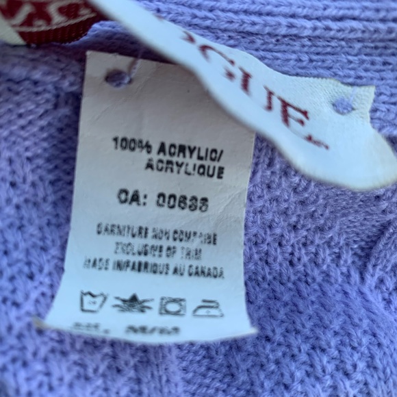 SOLD ❌ Knitted vest vintage pearl buttons size M light purple - Picture 5 of 16